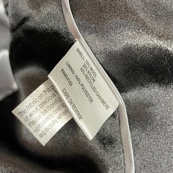 CALVIN KLEIN / plum purple short classic wool blend pea coat / S - Picture 7 of 8